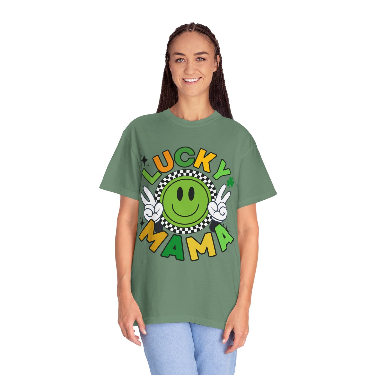 'Lucky Mama' Unisex Garment-Dyed T-shirt