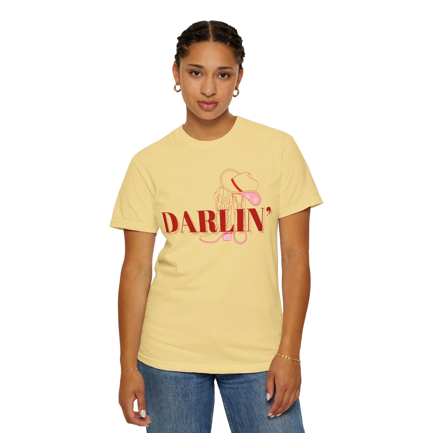 'Darlin' Cowboy Boots' Unisex Garment-Dyed T-shirt