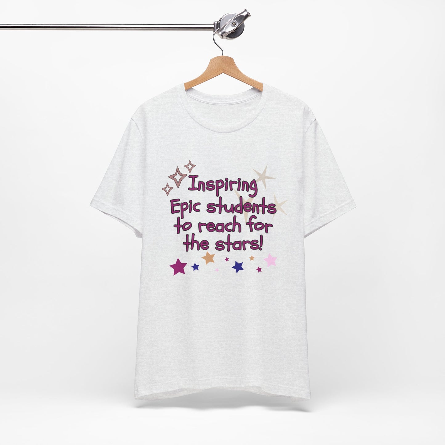 'Inspiring Epic Students To Reach For The Stars' Unisex Jersey Short Sleeve Tee
