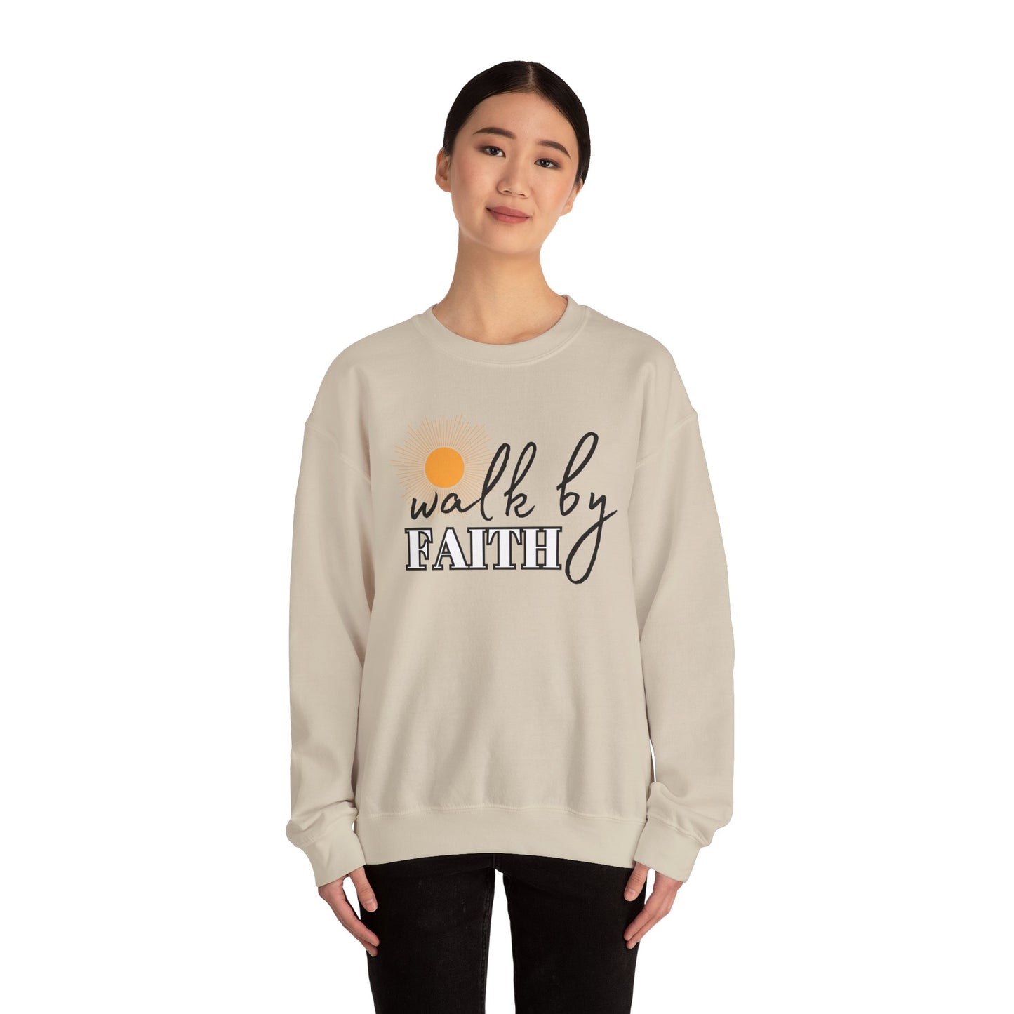 'Walk by Faith' Unisex Heavy Blend™ Crewneck Sweatshirt