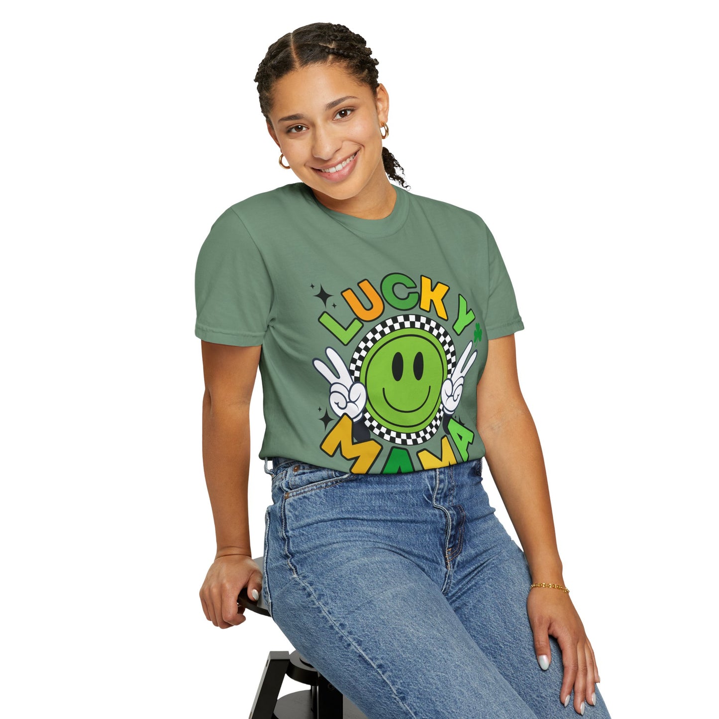 'Lucky Mama' Unisex Garment-Dyed T-shirt