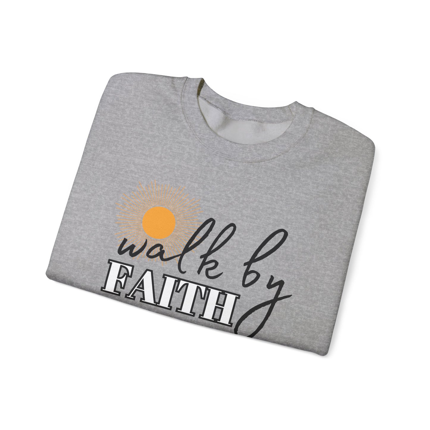 'Walk by Faith' Unisex Heavy Blend™ Crewneck Sweatshirt