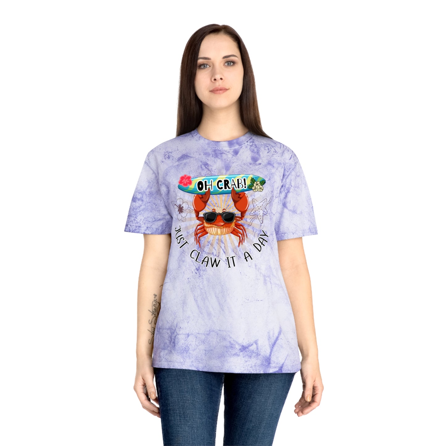 'Oh Crab! Just Claw It A Day' Unisex Color Blast T-Shirt