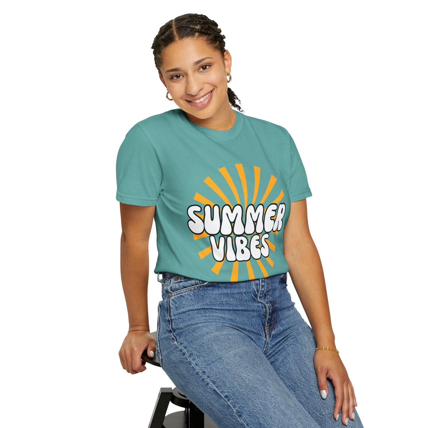 'Summer Vibes' Unisex Garment-Dyed T-shirt