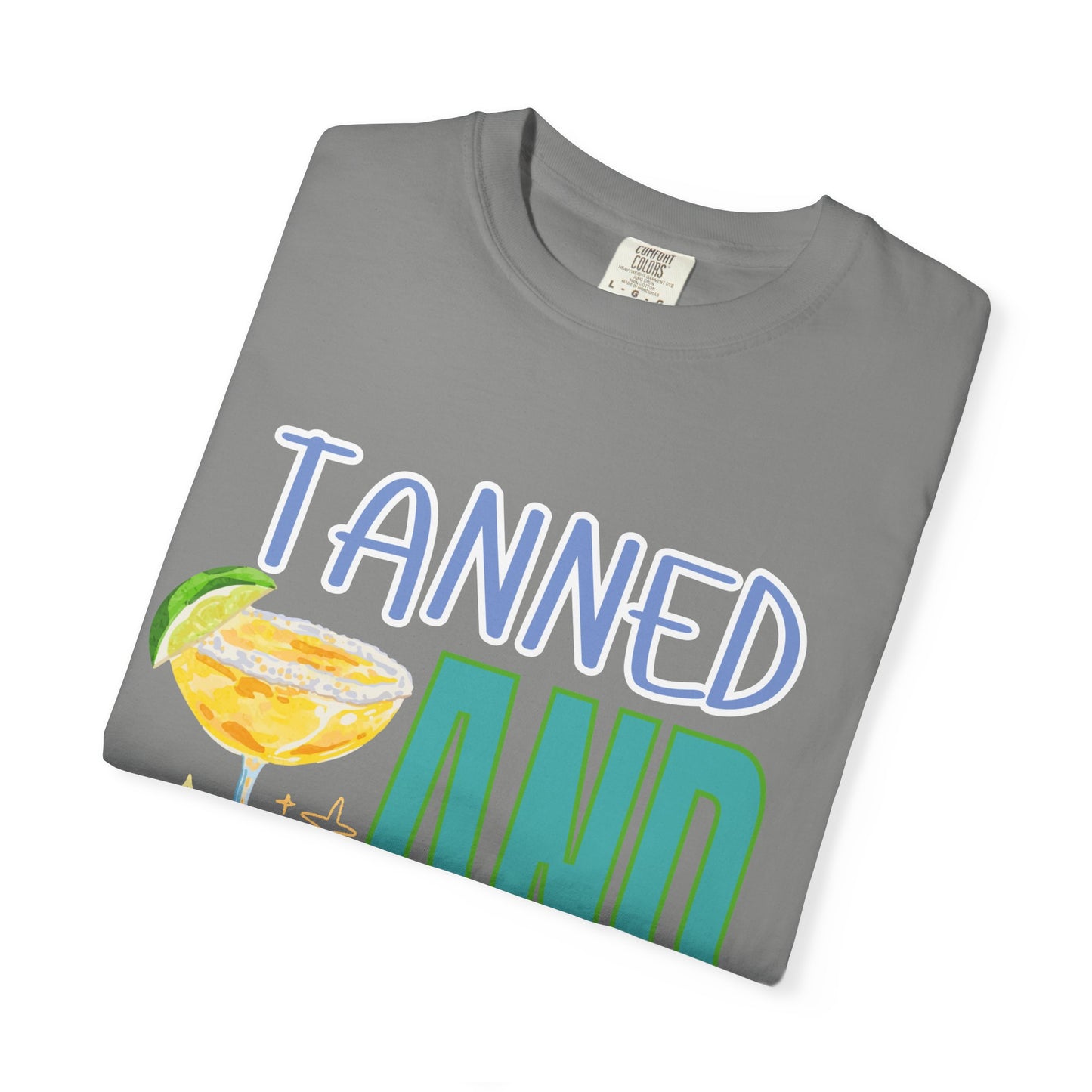 'Tanned and Tipsy' Unisex Garment-Dyed T-shirt