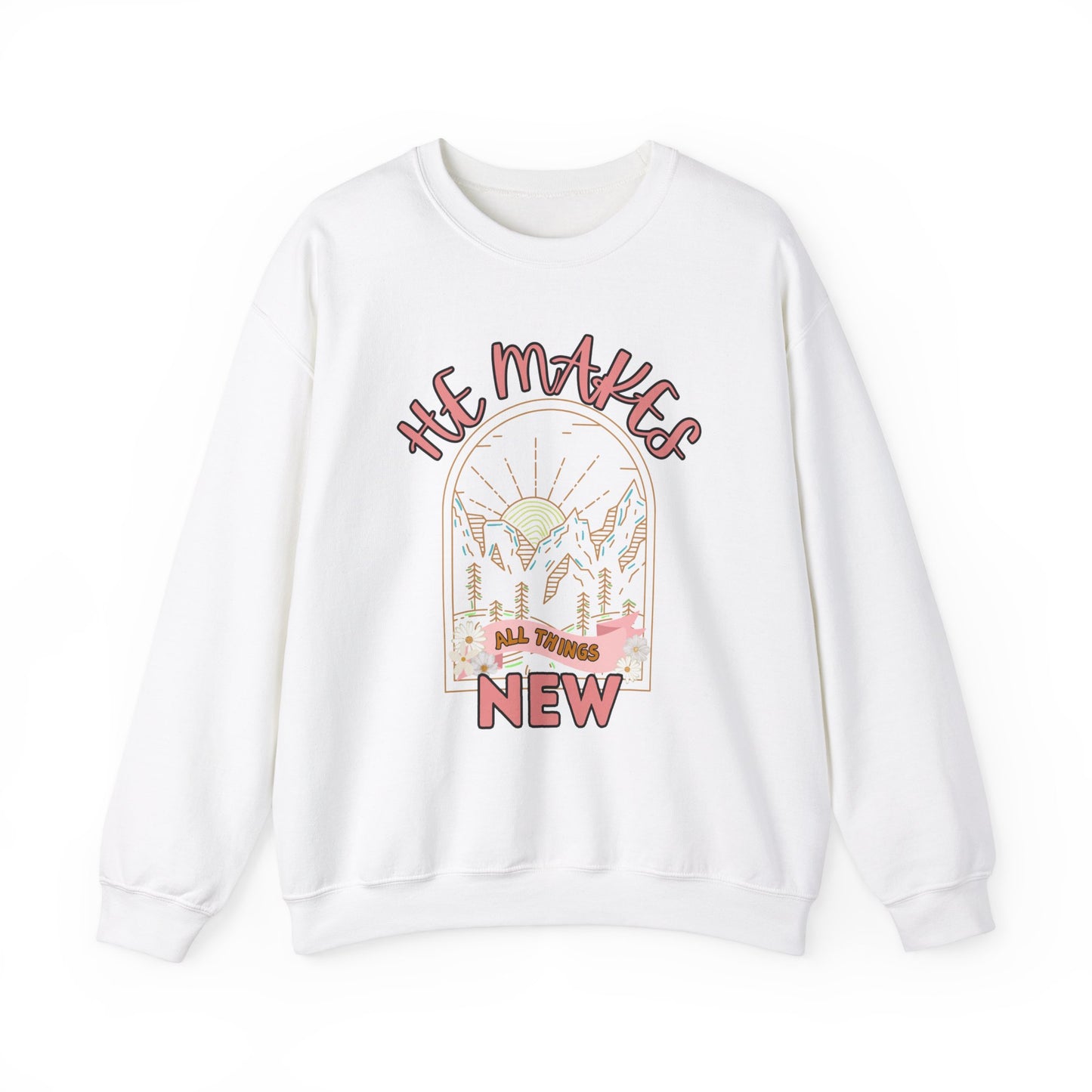 'He Makes All Things New' Unisex Heavy Blend™ Crewneck Sweatshirt