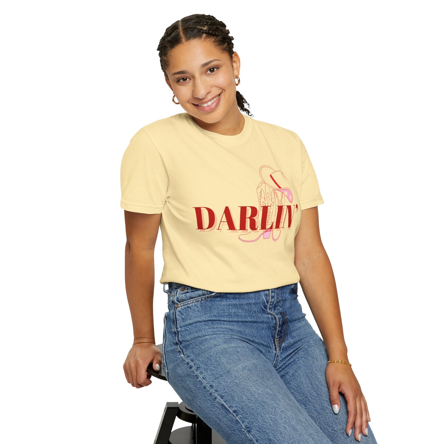 'Darlin' Cowboy Boots' Unisex Garment-Dyed T-shirt