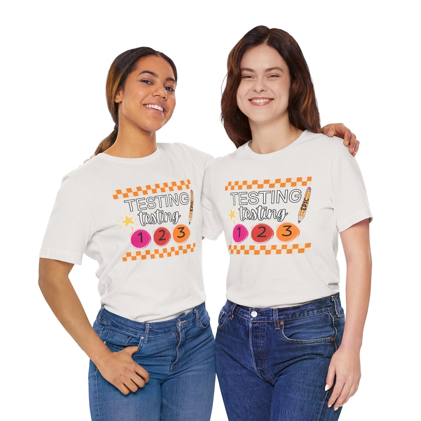 'Epic Testing Testing 1 2 3' Unisex Jersey Short Sleeve Tee