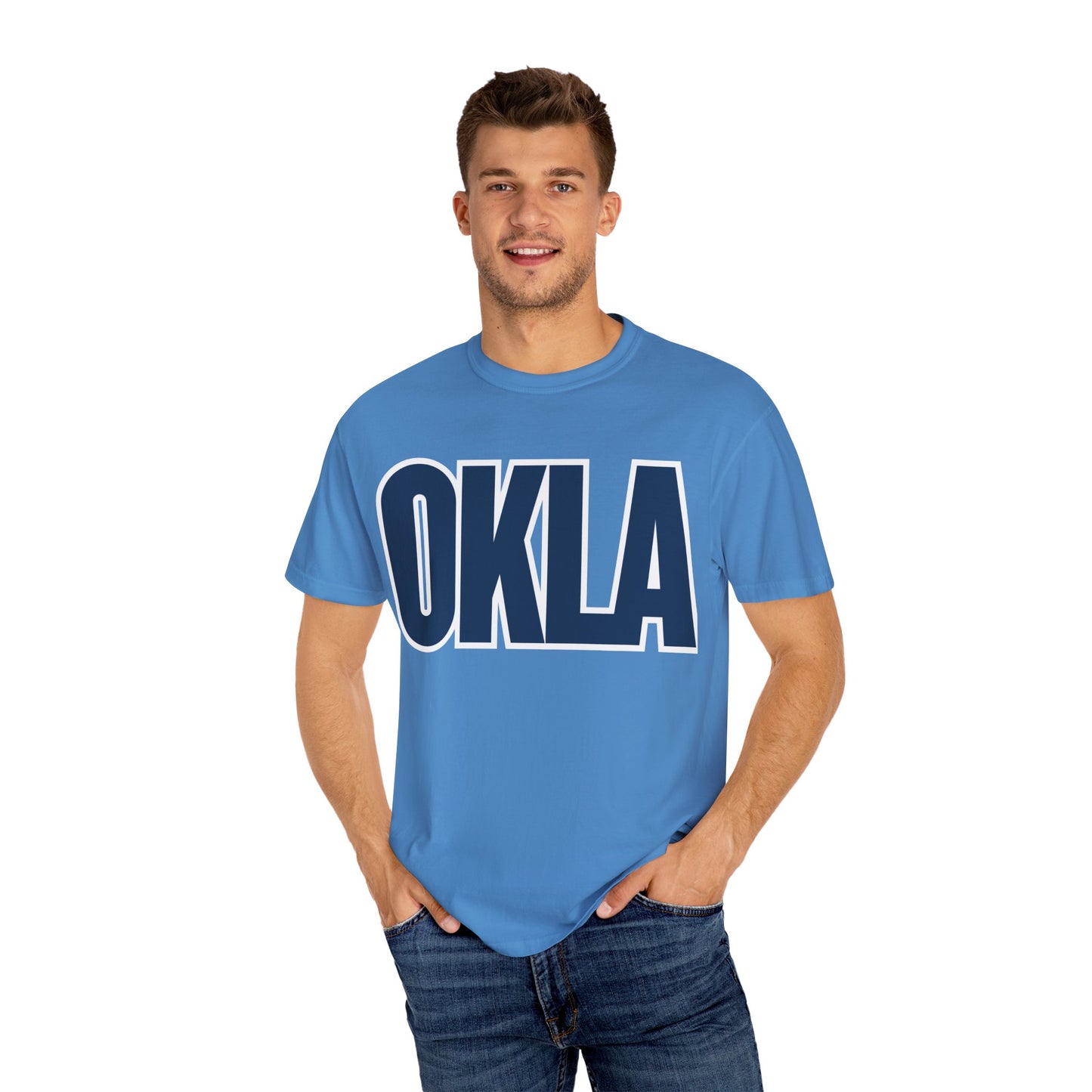 'OKLA' Unisex Garment-Dyed T-shirt