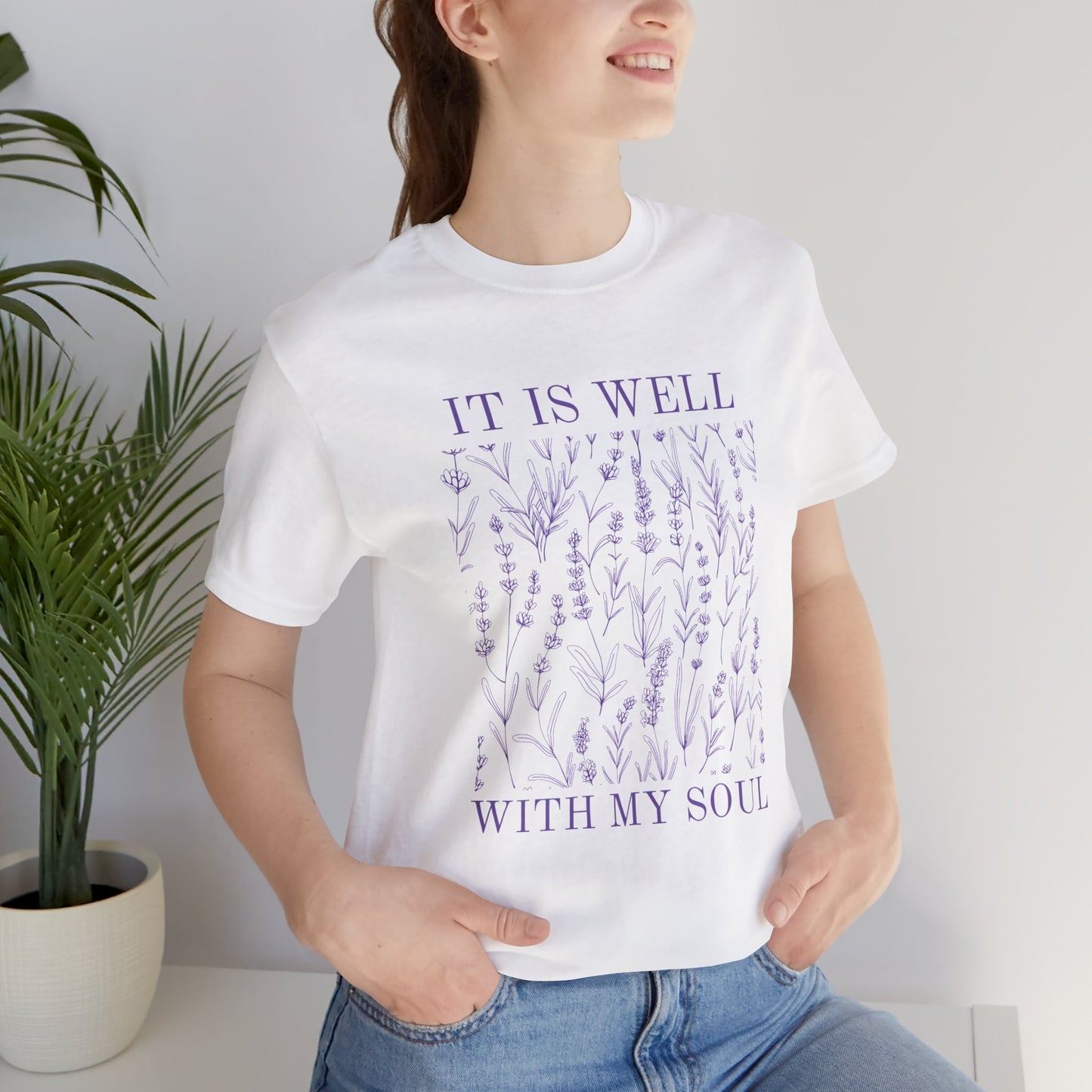 'It Is Well With My Soul' Unisex Jersey Short Sleeve Tee