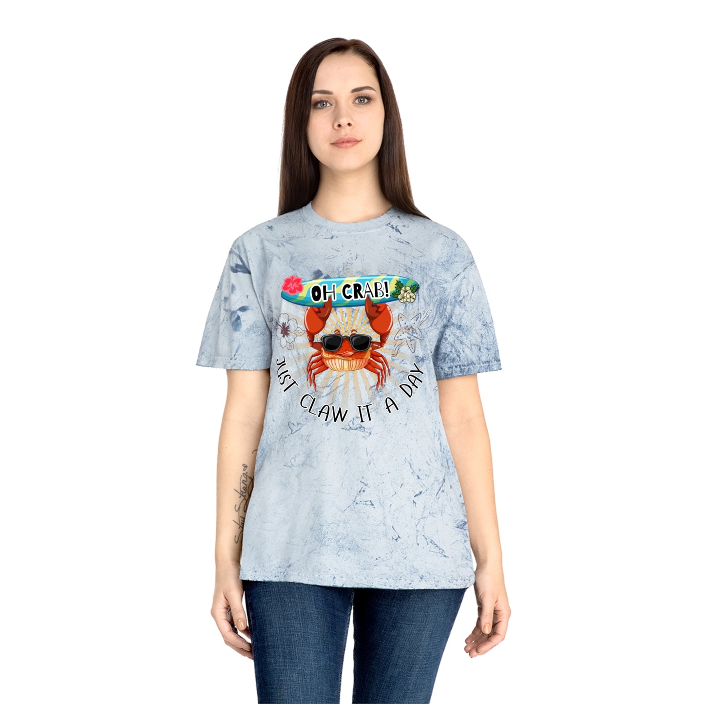 'Oh Crab! Just Claw It A Day' Unisex Color Blast T-Shirt