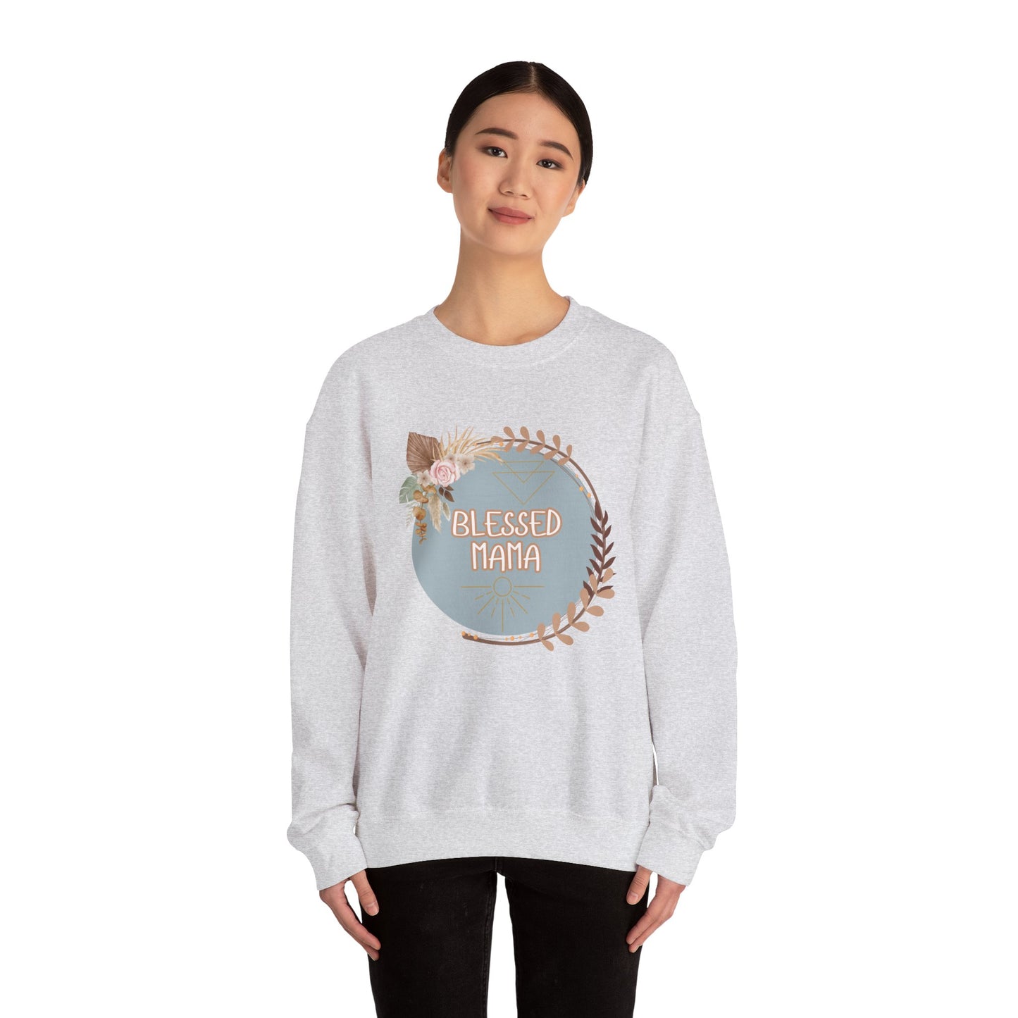 'Blessed Mama' Unisex Heavy Blend™ Crewneck Sweatshirt