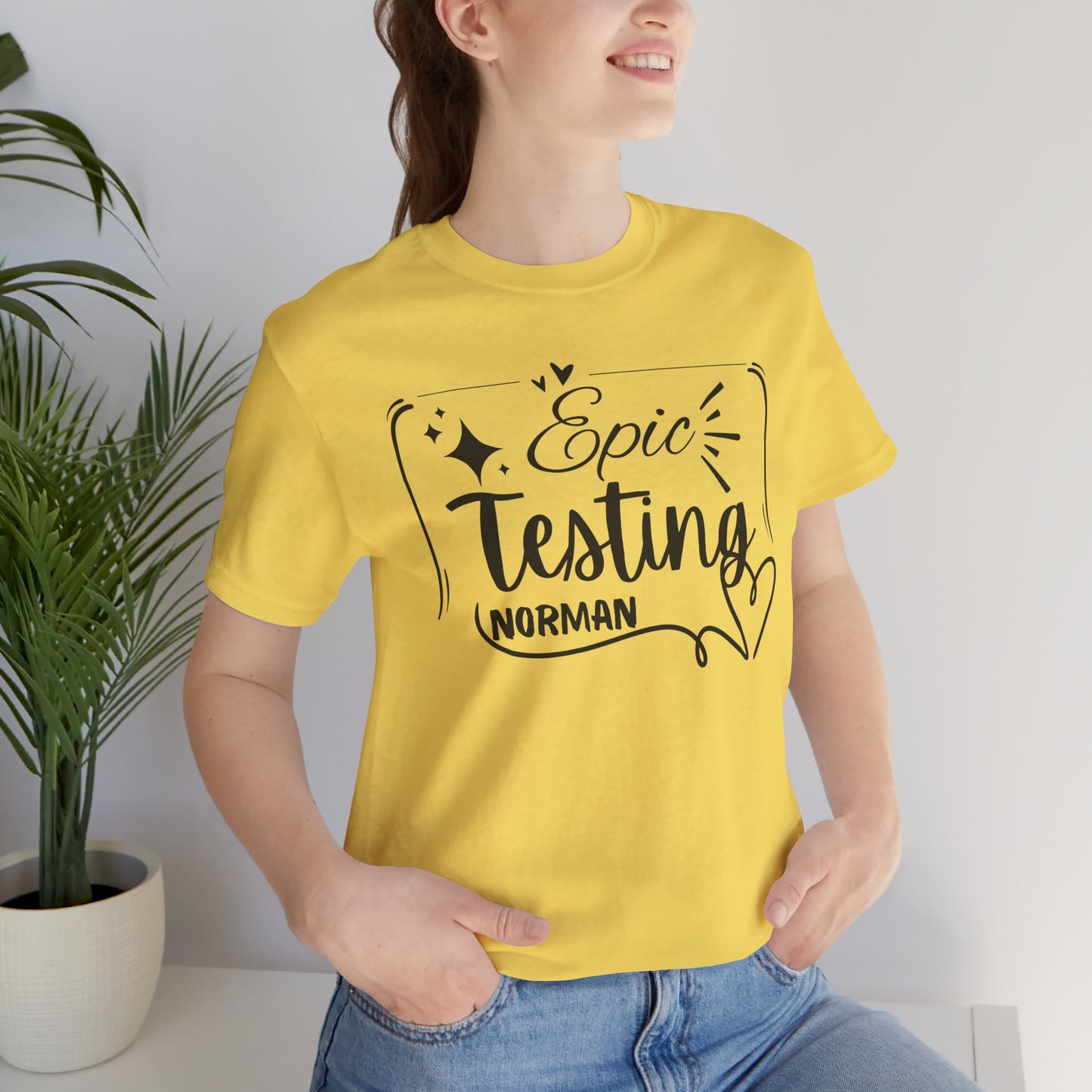 'Epic Testing Norman' Unisex Jersey Short Sleeve Tee