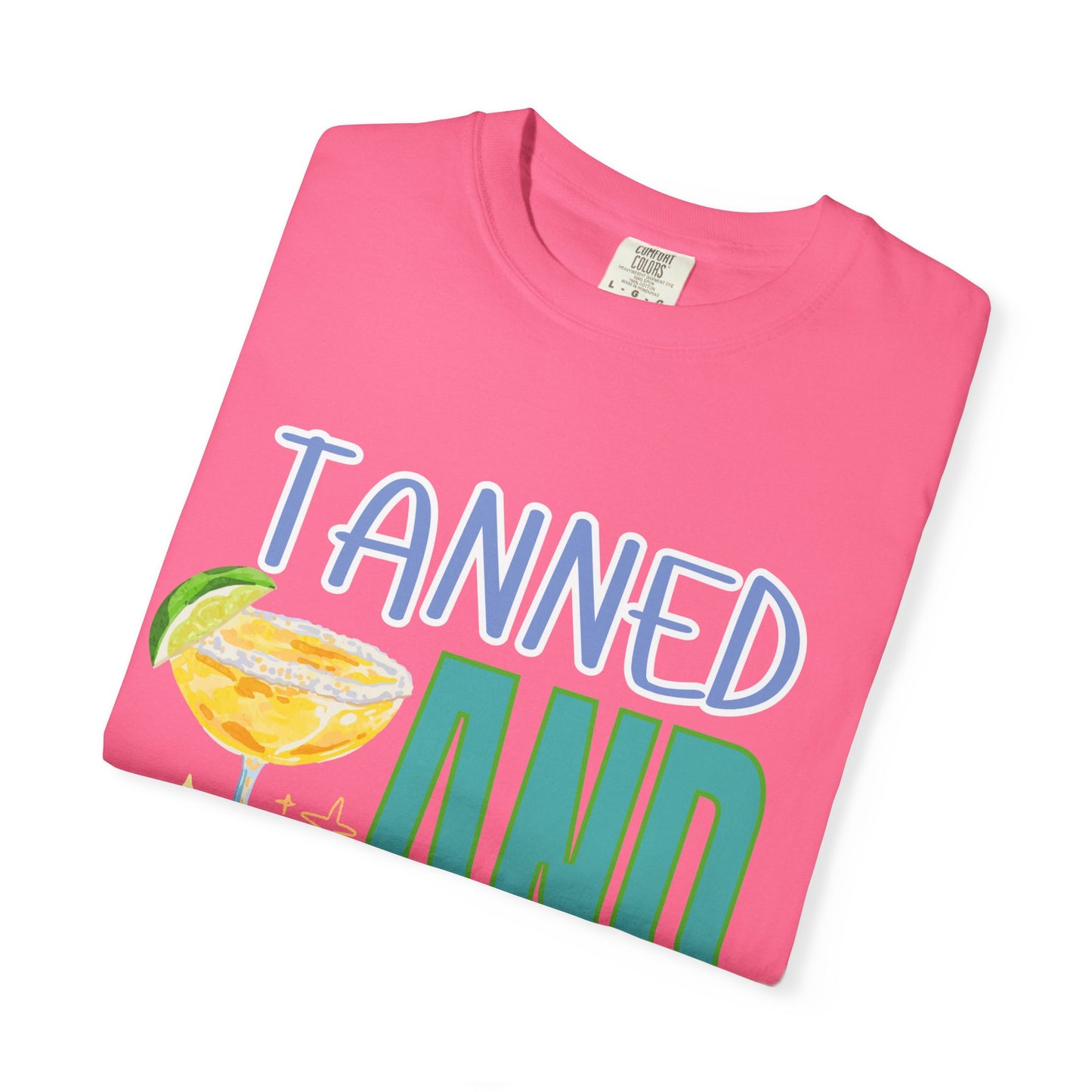 'Tanned and Tipsy' Unisex Garment-Dyed T-shirt