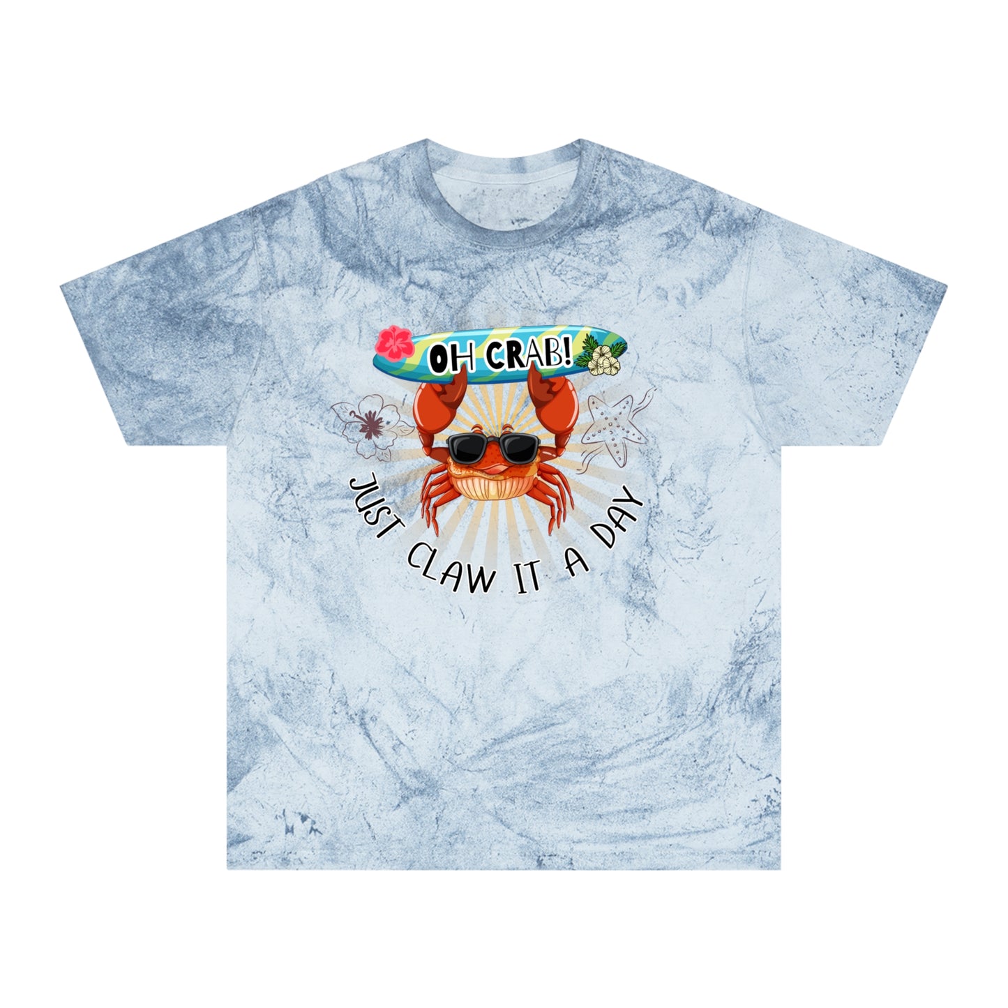 'Oh Crab! Just Claw It A Day' Unisex Color Blast T-Shirt