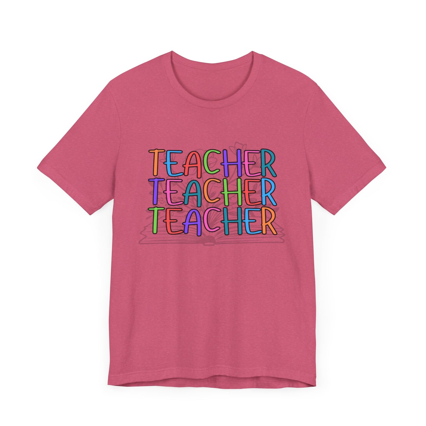 'Book Teacher' Unisex Jersey Short Sleeve Tee