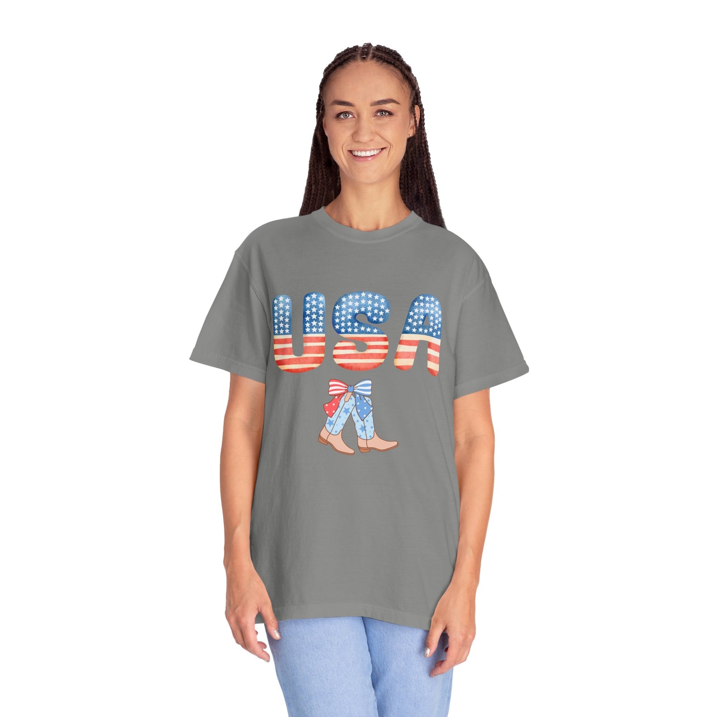 'USA' Unisex Garment-Dyed T-shirt