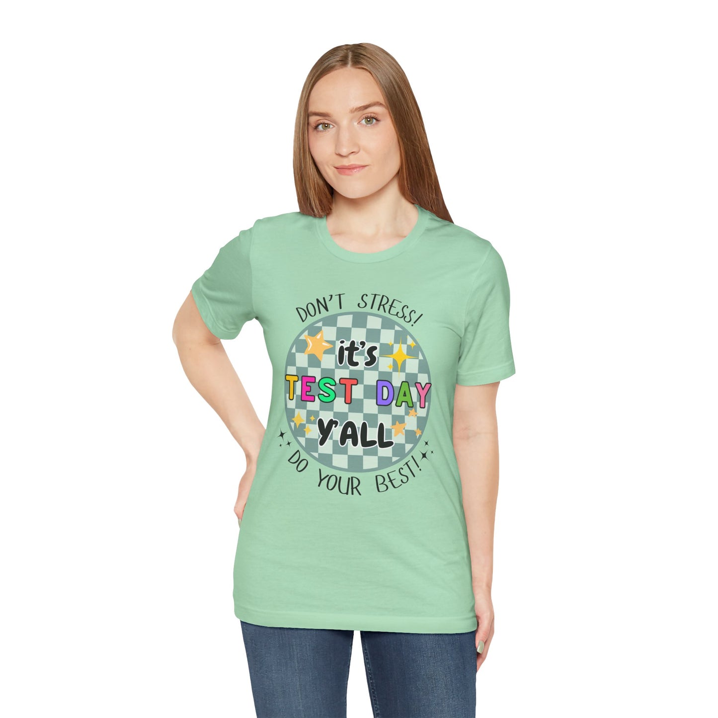 'It's Test Day Y'all' Unisex Jersey Short Sleeve Tee