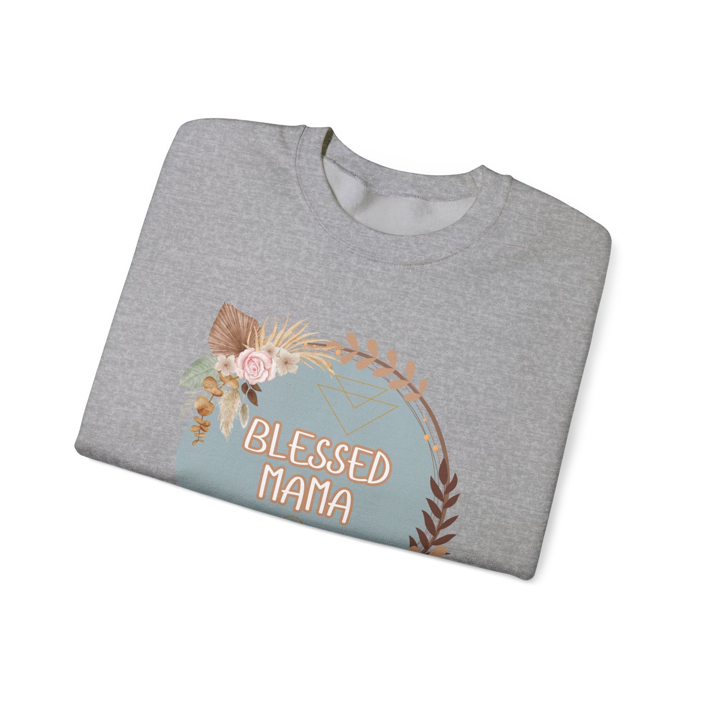 'Blessed Mama' Unisex Heavy Blend™ Crewneck Sweatshirt