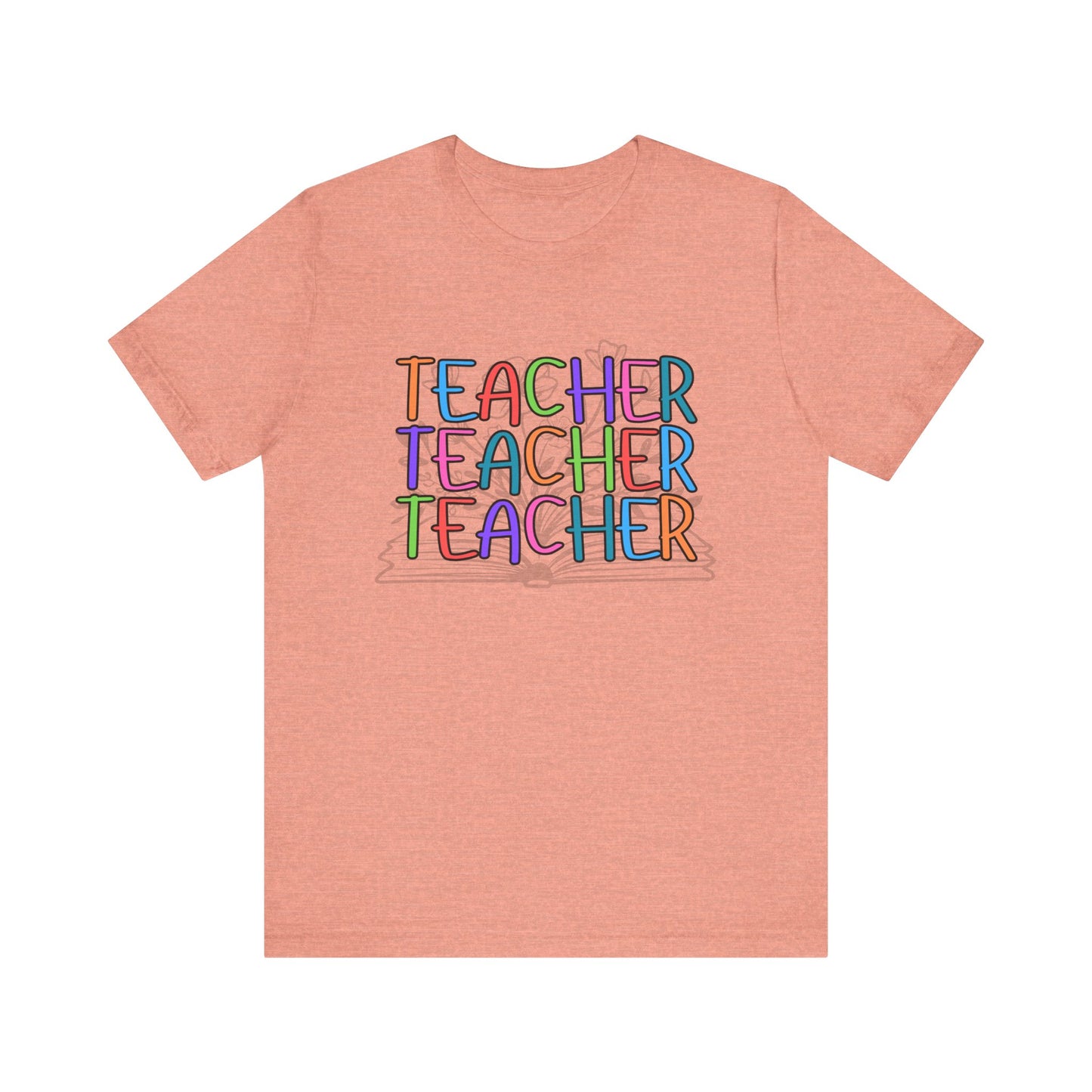 'Book Teacher' Unisex Jersey Short Sleeve Tee
