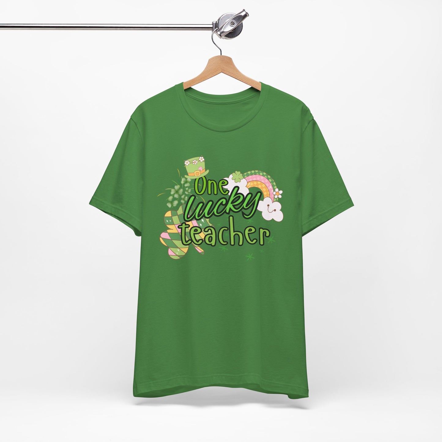 'One Lucky Teacher' Unisex Jersey Short Sleeve Tee