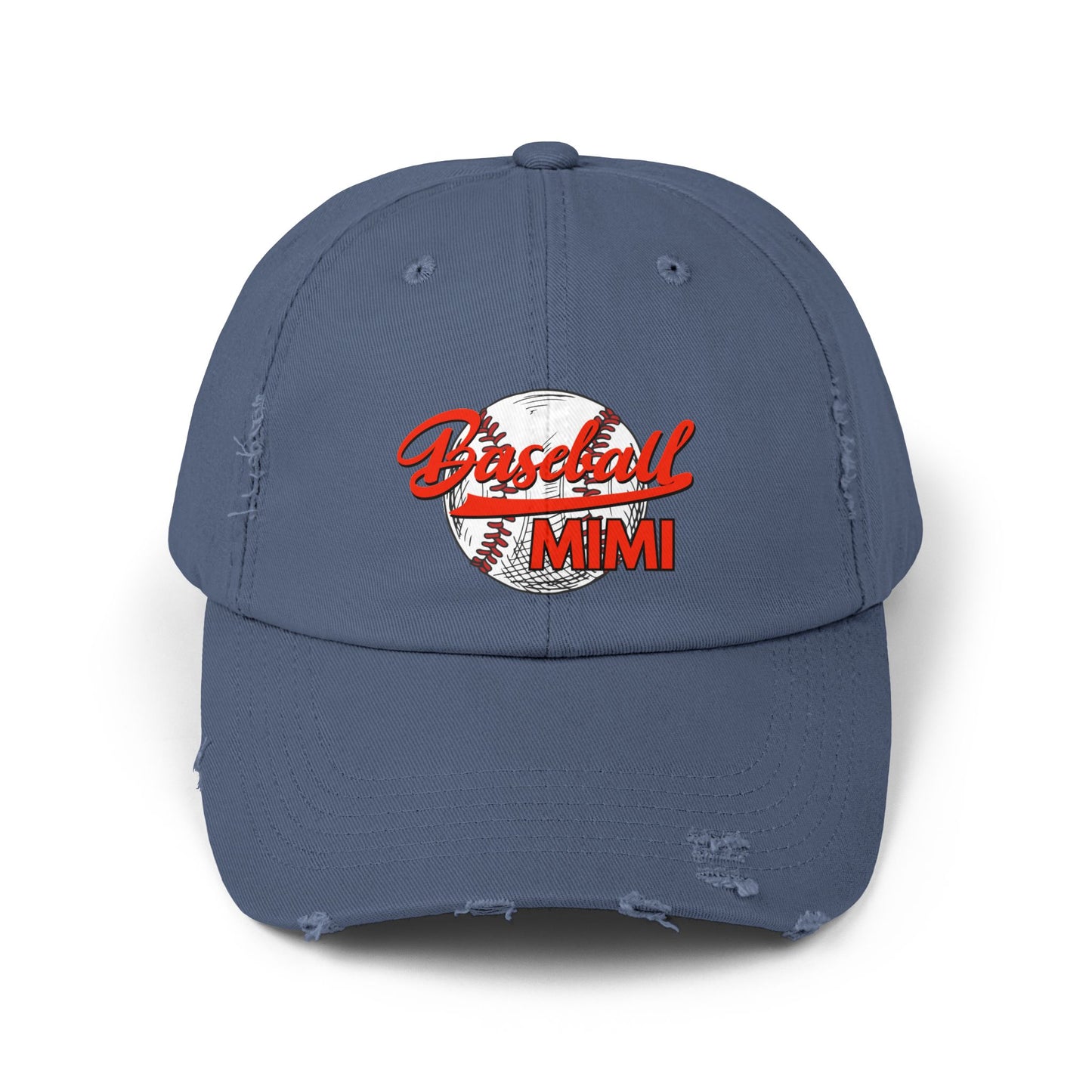 'Baseball Mimi' Unisex Distressed Cap