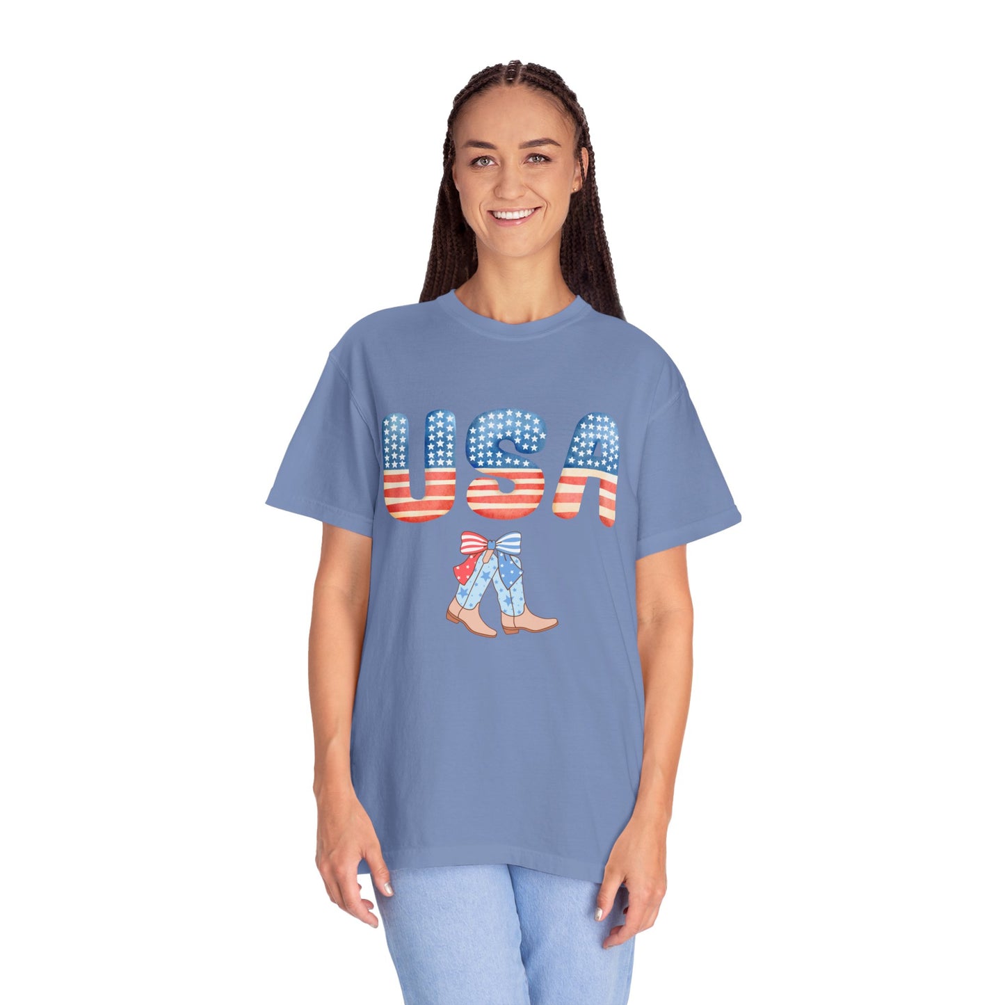 'USA' Unisex Garment-Dyed T-shirt