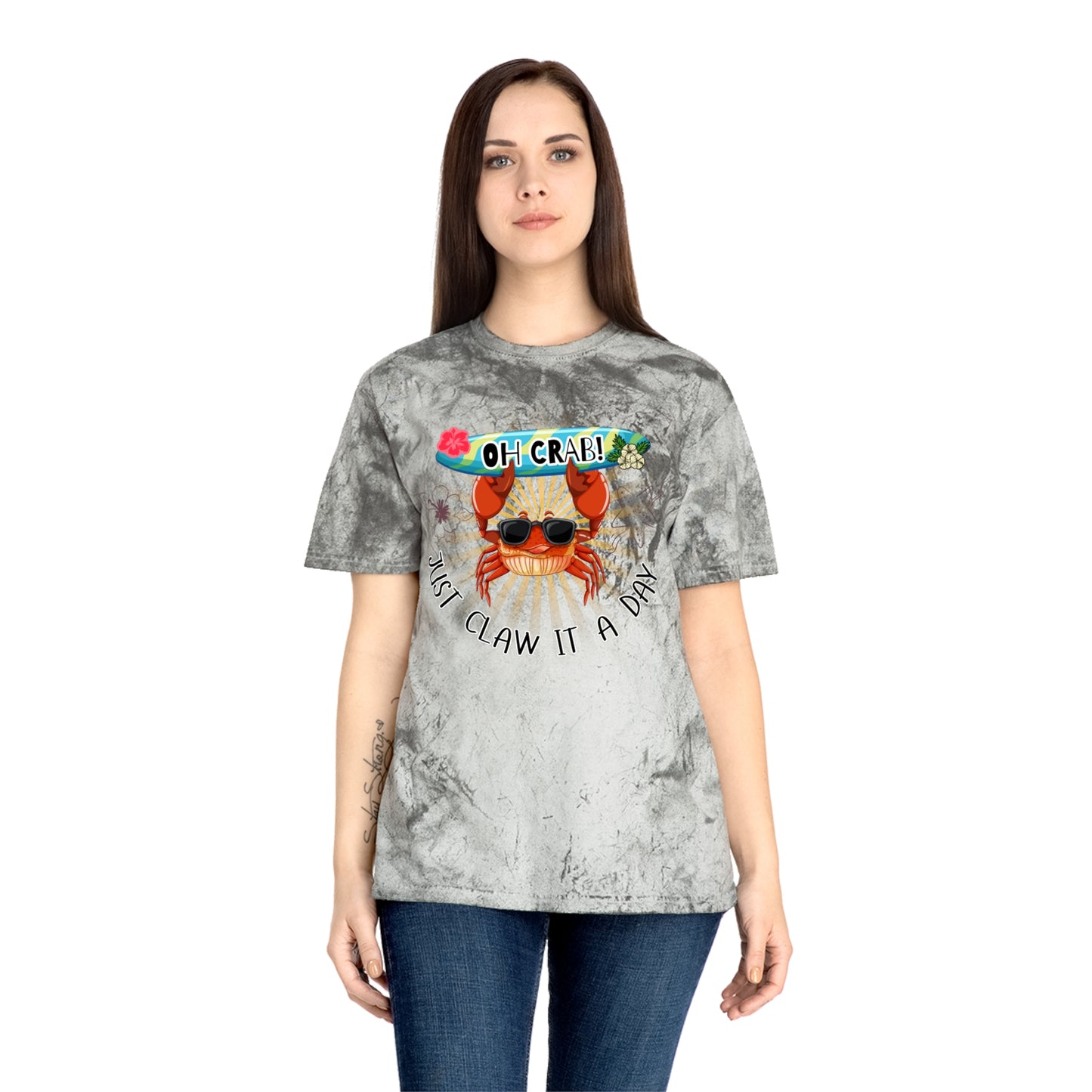 'Oh Crab! Just Claw It A Day' Unisex Color Blast T-Shirt