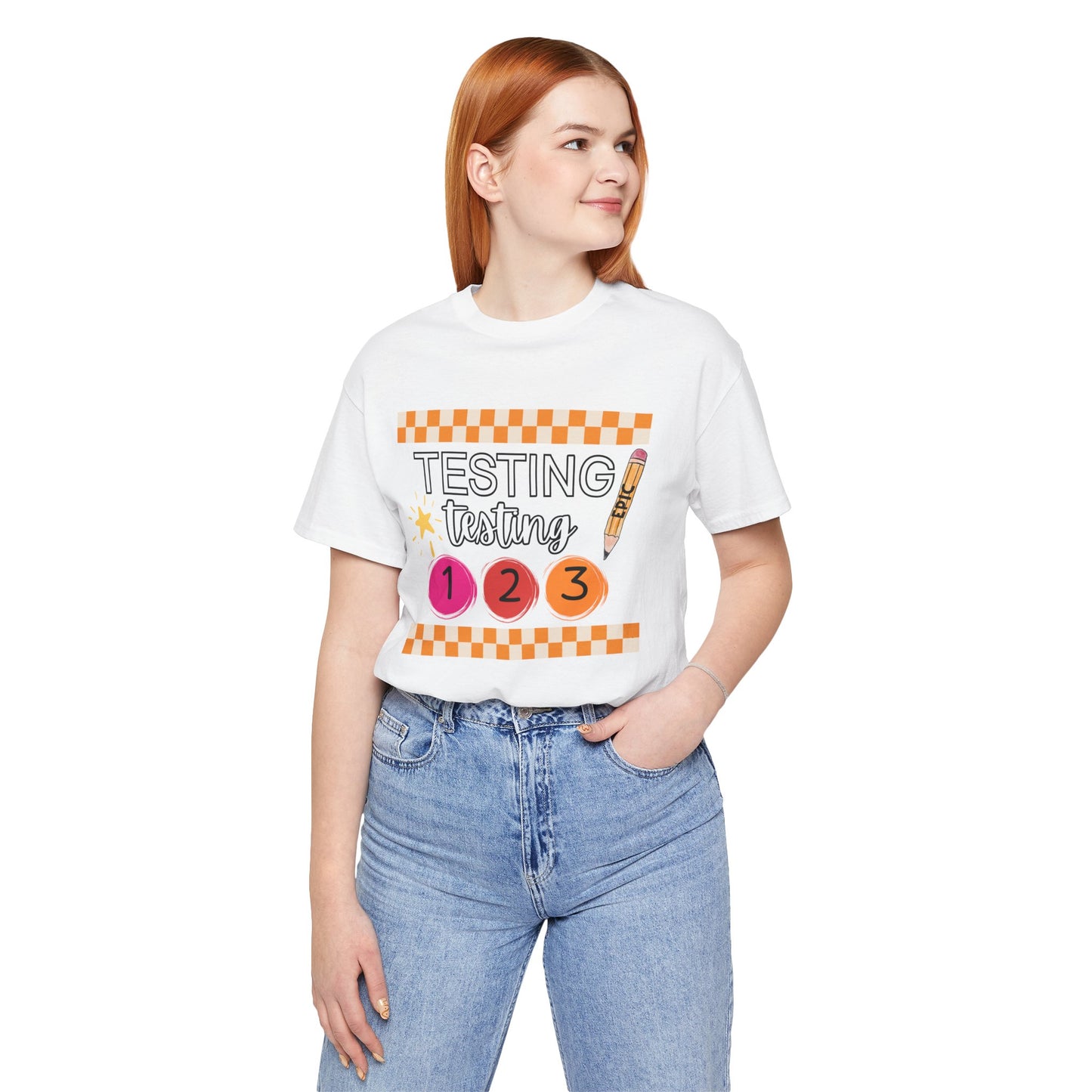 'Epic Testing Testing 1 2 3' Unisex Jersey Short Sleeve Tee