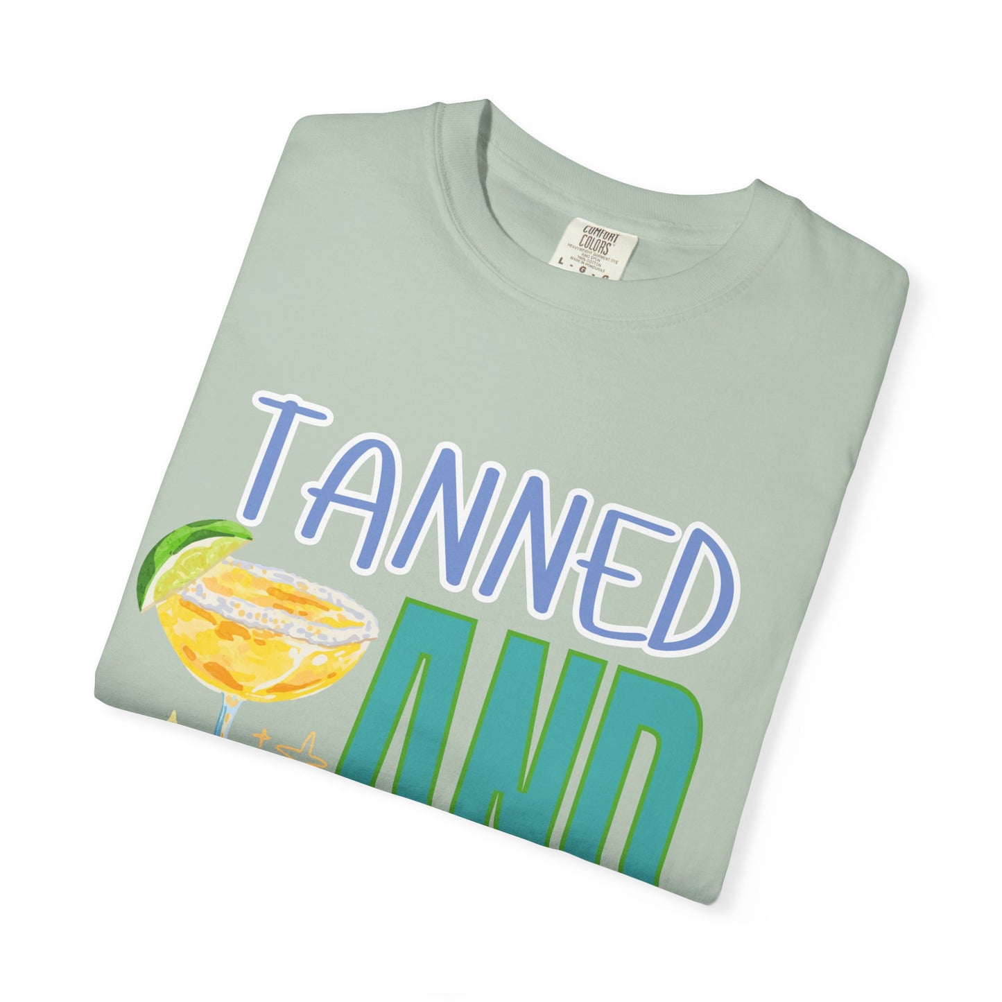 'Tanned and Tipsy' Unisex Garment-Dyed T-shirt