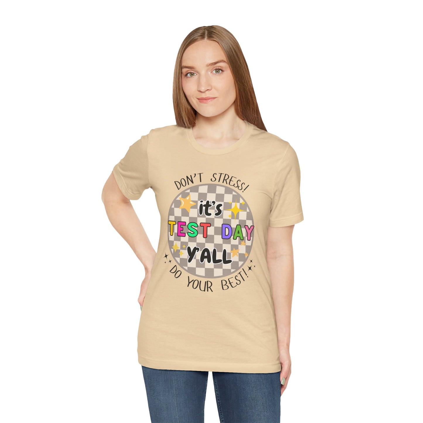 'It's Test Day Y'all' Unisex Jersey Short Sleeve Tee