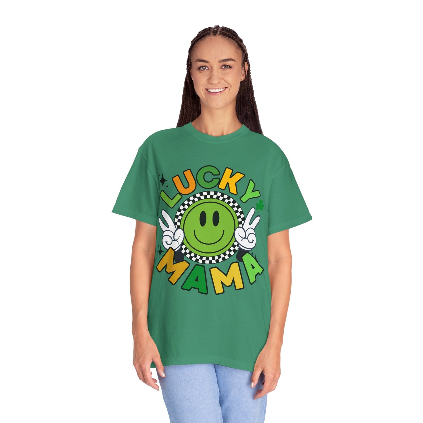 'Lucky Mama' Unisex Garment-Dyed T-shirt