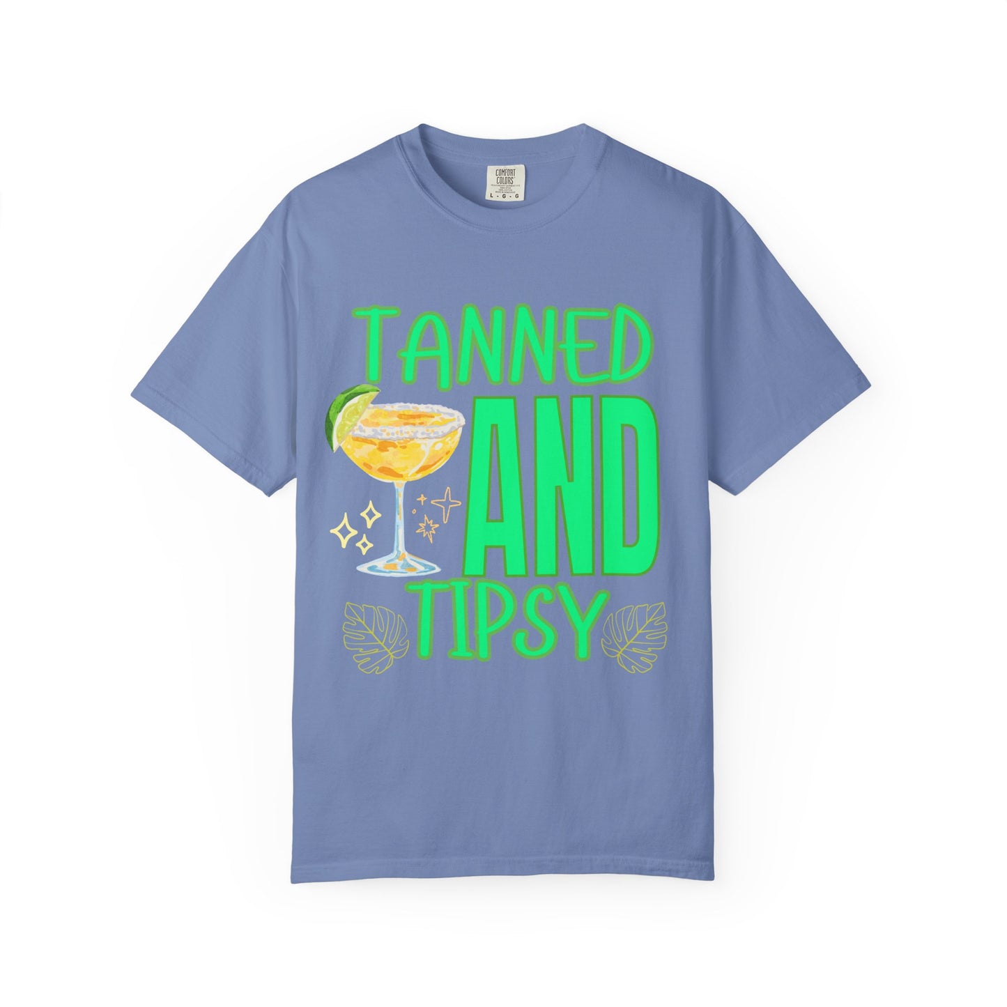 'Tanned and Tipsy' Unisex Garment-Dyed T-shirt