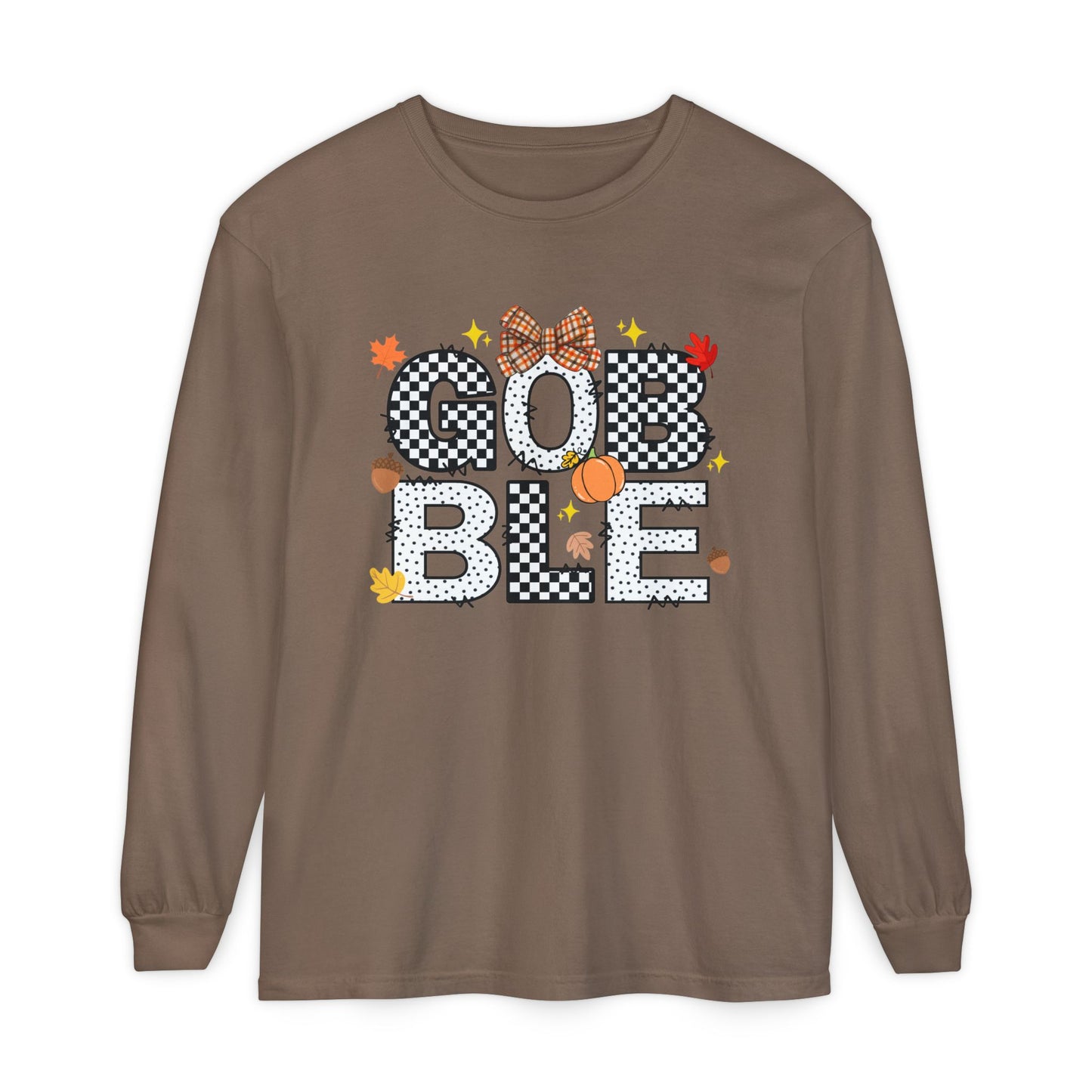 'Gobble' Unisex Garment-dyed Long Sleeve T-Shirt