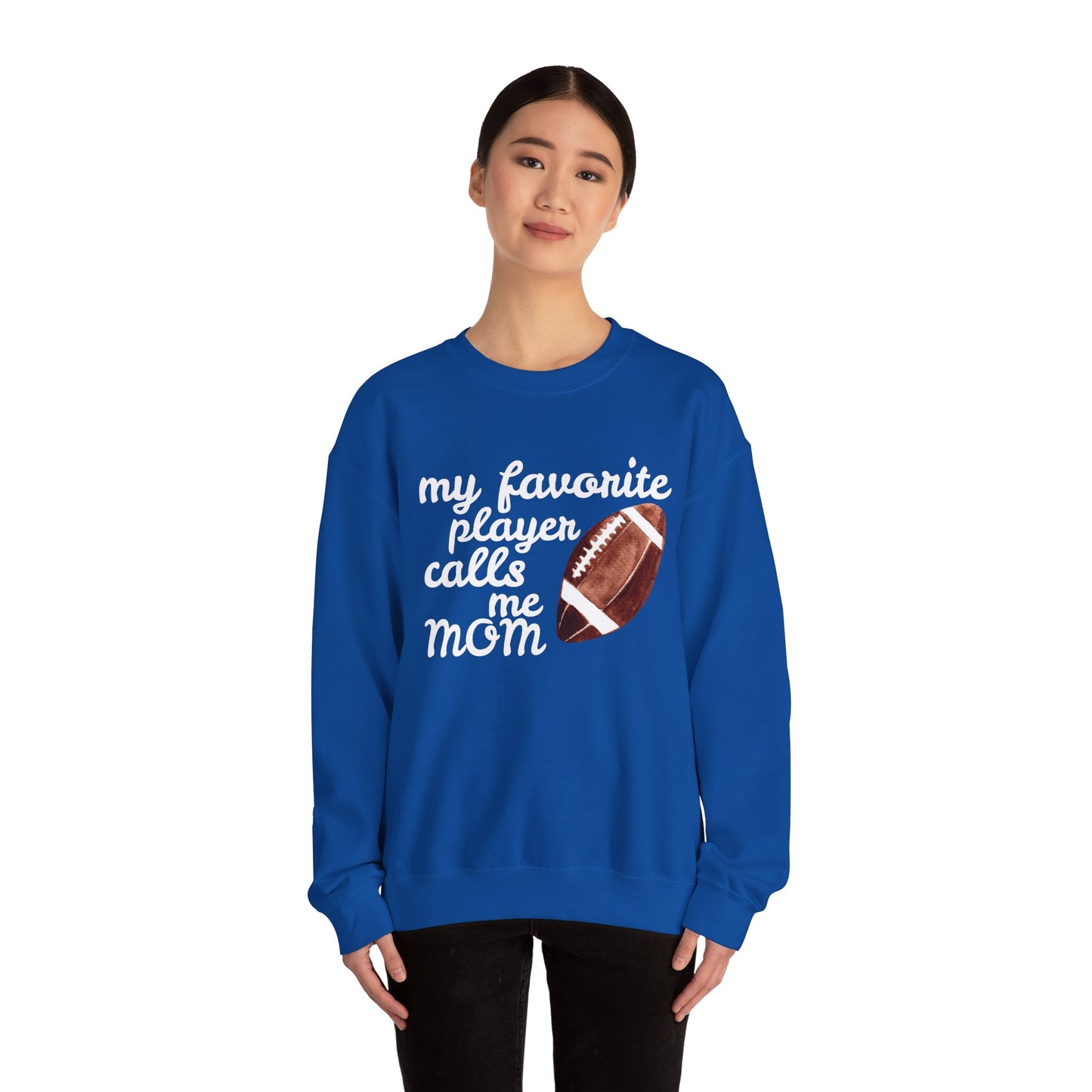 'My Favorite Player Calls Me Mom' Unisex Heavy Blend™ Crewneck Sweatshirt