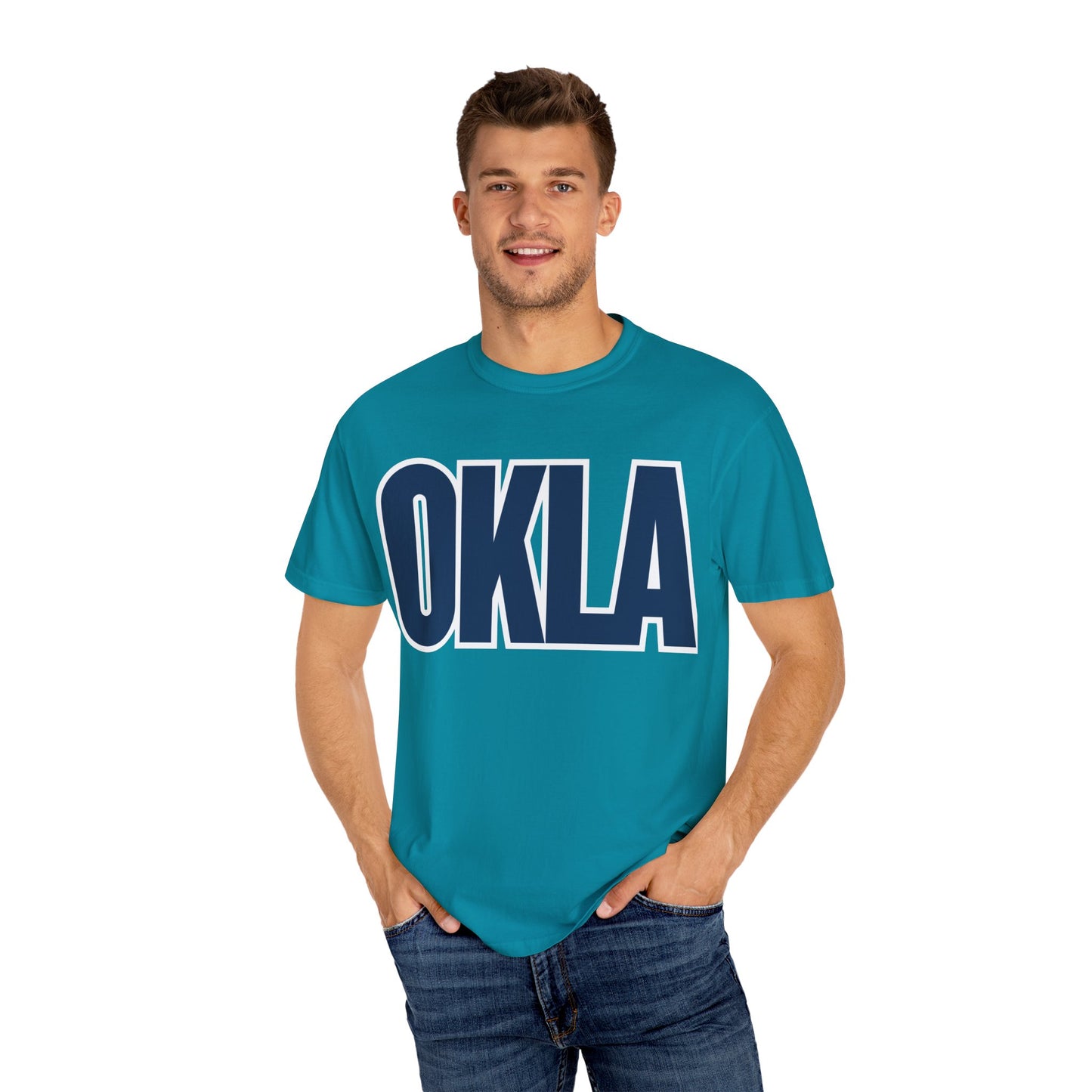 'OKLA' Unisex Garment-Dyed T-shirt