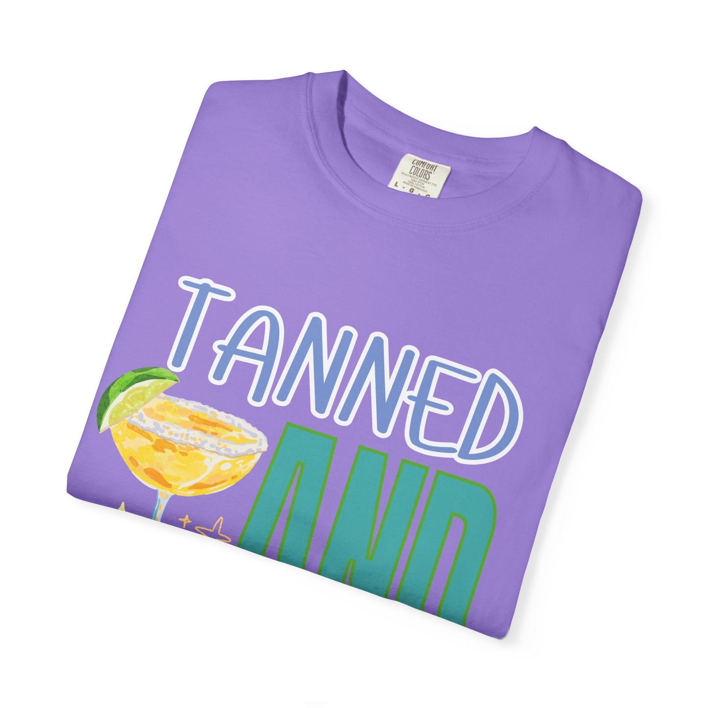 'Tanned and Tipsy' Unisex Garment-Dyed T-shirt