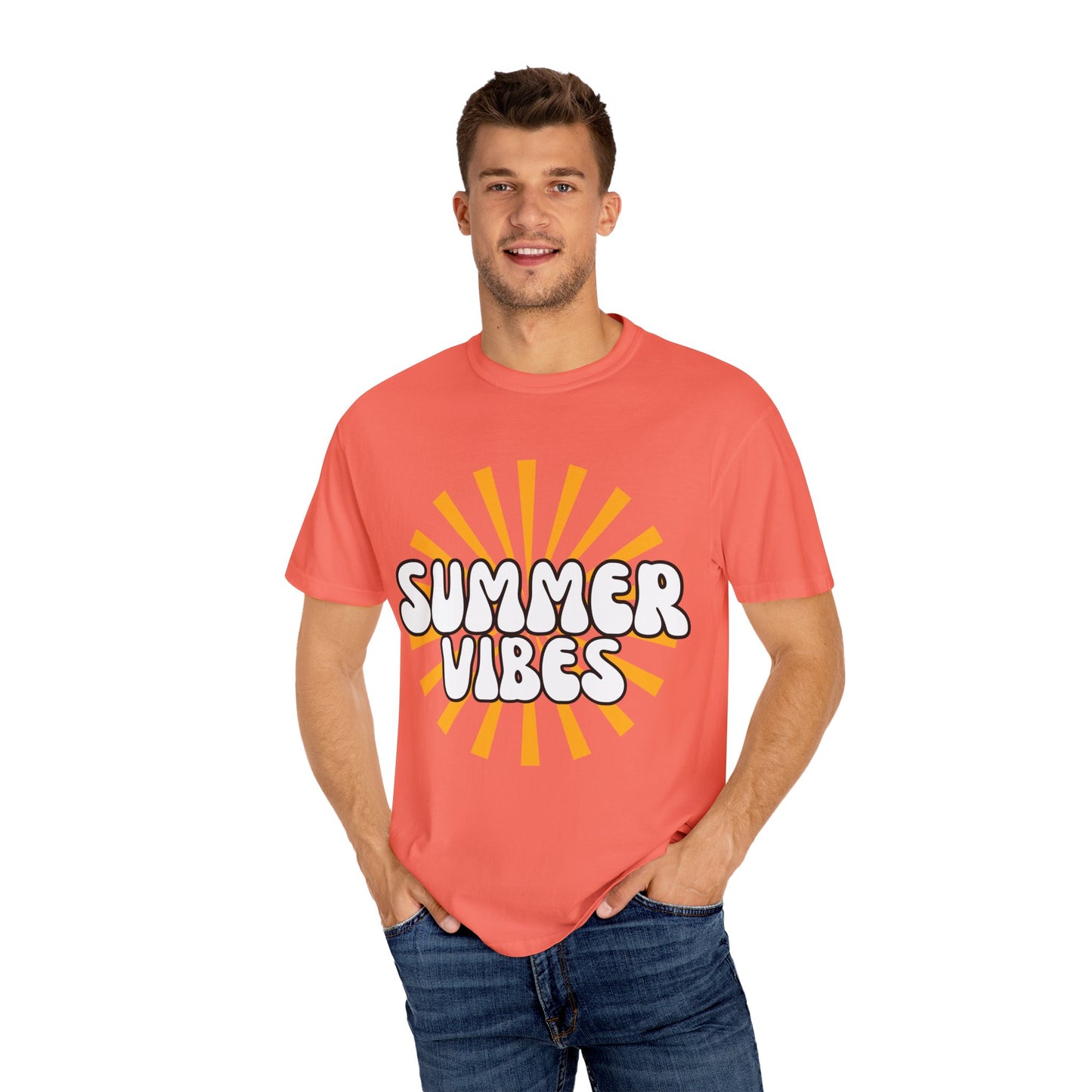 'Summer Vibes' Unisex Garment-Dyed T-shirt