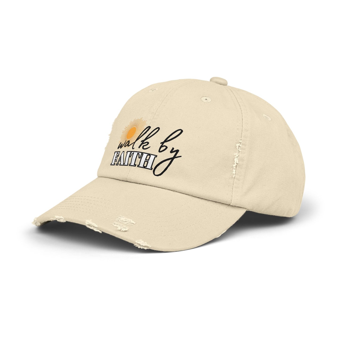 'Walk by Faith' Unisex Distressed Cap