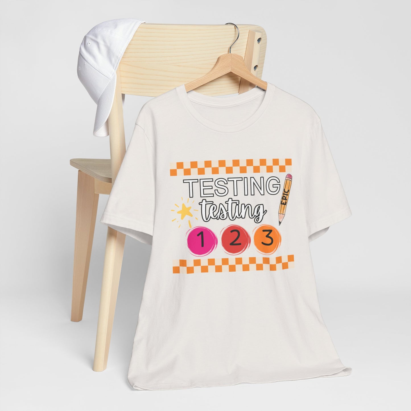 'Epic Testing Testing 1 2 3' Unisex Jersey Short Sleeve Tee