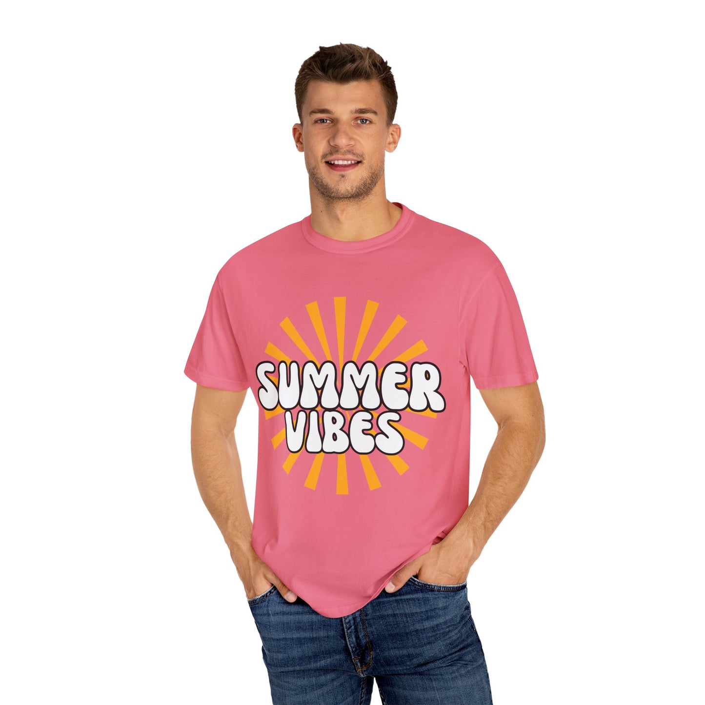 'Summer Vibes' Unisex Garment-Dyed T-shirt