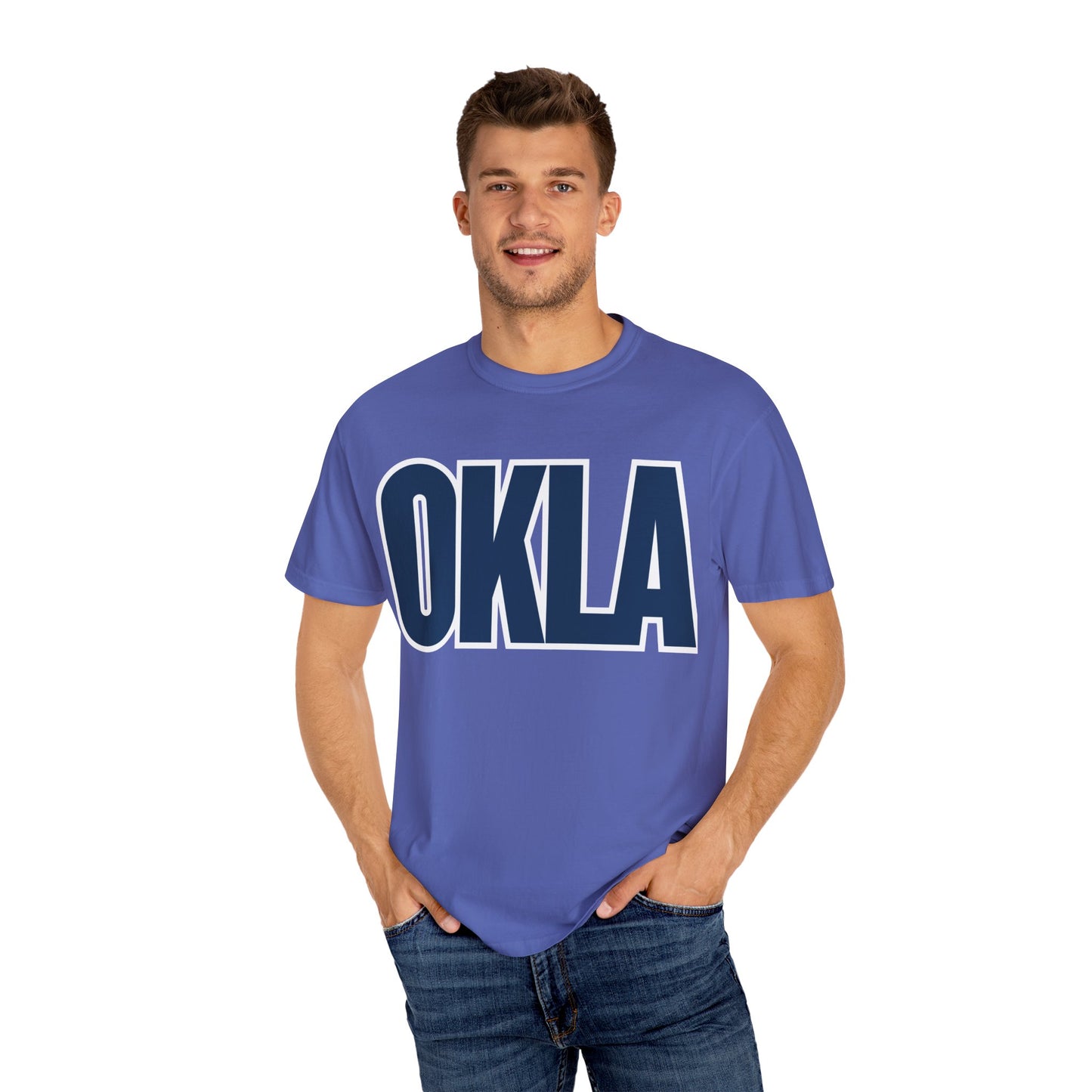 'OKLA' Unisex Garment-Dyed T-shirt